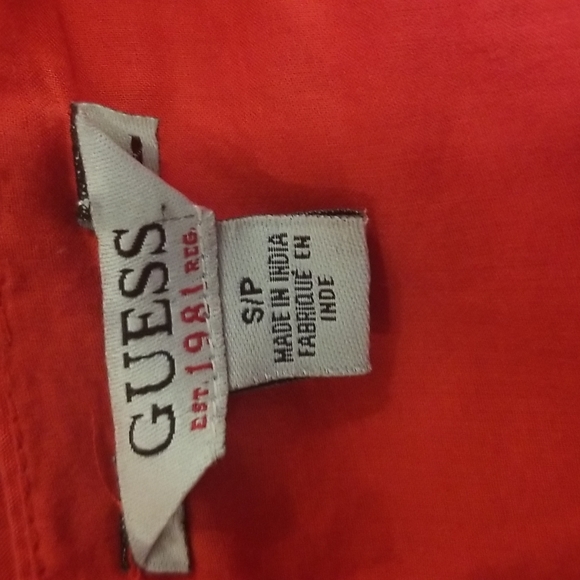 Guess Red Dress with Adjustable Crisscross Straps 100% cotton - Picture 7 of 8